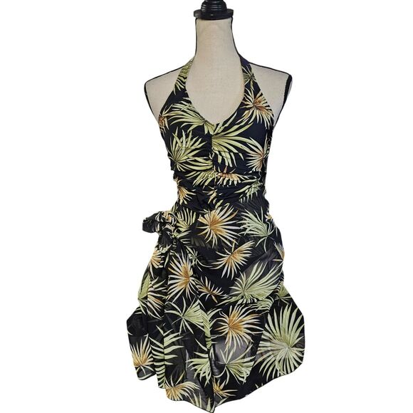 Your Best Look Womens Swimsuit Tankini w/ Coverup Size 8 Tropical Resort - Picture 6 of 16